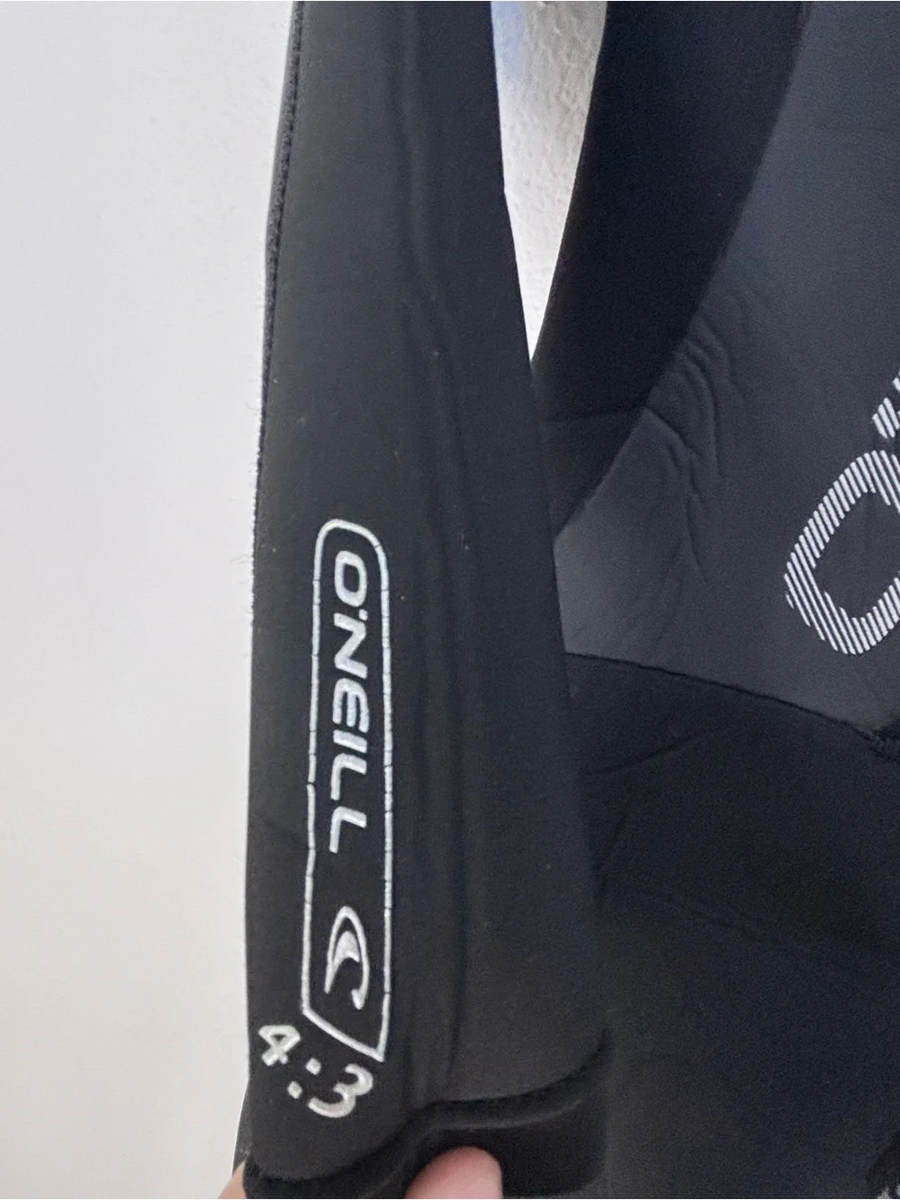 O'Neill Black Full-Length Neoprene Wetsuit with Gray Chest Panel
